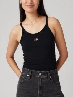 Molly Mini Flower Black Tank Top(Levis Molly Mini Flower Black Tank Top Women Sp25)