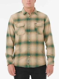 Count Flannel Long Sleeve Buttondown Shirt(Rip Curl Count Flannel Long Sleeve Buttondown Shirt Fa25)