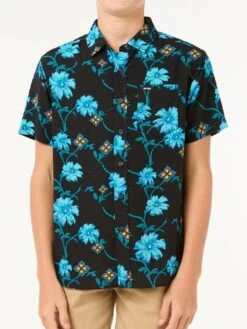 Surf Revival Short Sleeve Buttondown Shirt (Boys 7-14)(Rip Curl Surf Revival Short Sleeve Buttondown Shirt Sp25)