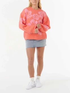 Hibiscus Heat Jacquard Sweater(Rip Curl Hibiscus Jacquard Sweater Women Fa25) -ThinkEmpire Shop 020WKN 3156 4 6 1