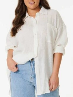 Premium Surf Holiday Long Sleeve Buttondown Shirt(Rip Curl Premium Surf Holiday Long Sleeve Buttondown Shirt Women Fa25)