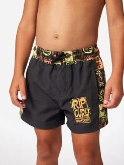 Kev Energy Block Volley Swimsuit (Boys 2-7)(Rip Curl Kev Energy Block Volley Swimsuit Boys 2 7 Sp25)