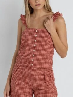 Lola Check Tank Top(Rhythm Lola Check Tank Top Women Su25)