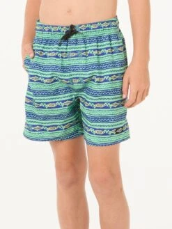 Raw Energy Stripe Volley Boardshorts (Boys 7-14)(Rip Curl Raw Energy Stripe Volley Boardshorts Boys 7 14 Sp25)