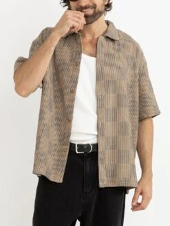 Tanner Check Short Sleeve Buttondown Shirt(Rhythm Tanner Check Short Sleeve Buttondown Shirt Fa25)