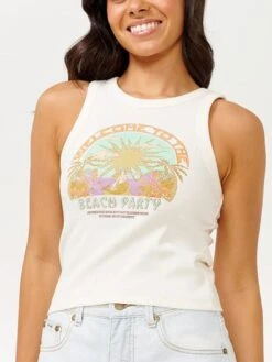 Tropicana Rib Tank Top(Rip Curl Tropicana Rib Tank Top Women Sp25)