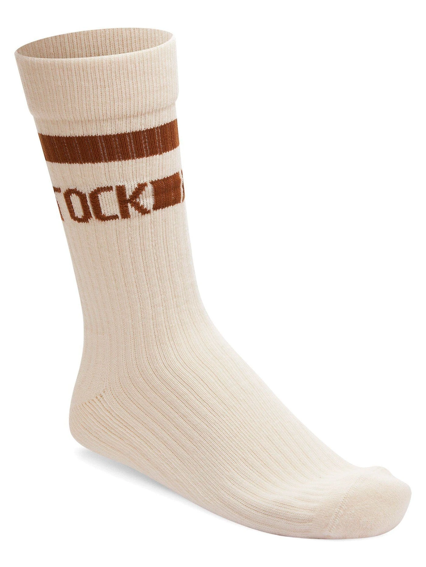 Cotton Stripe Eggshell/Brown Socks(Birkenstock Cotton Stripe Eggshell Brown Socks Co) 1 Cotton Stripe Eggshell/Brown Socks(Birkenstock Cotton Stripe Eggshell Brown Socks Co)