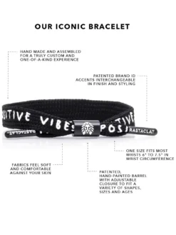 Positive Vibes Single Lace Bracelet(Rastaclat Positive Vibes Single Lace Bracelet Co) -ThinkEmpire Shop 11400001 POSITIVE VIBES BLACK Infographic 1080x1080 91c1d156 0d90 4192 80b9 80018b62bde6