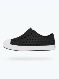 Jefferson Jiffy Black/Shell White Shoes (Kids)(Native Jefferson Kiffy Black Shell White Shoes Kids Co)