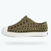 Native Jefferson Utility Green/Shell White Shoes (Kids)(Natove Jefferson Utility Green Shell White Shoes Kids Co)