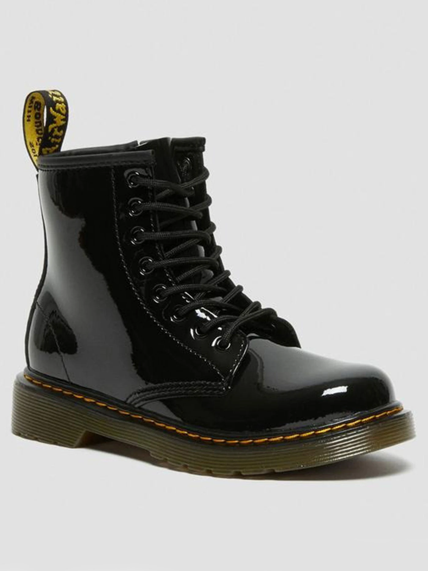 Dr. Martens 1460 Patent Lamper Black Boots (Kids)(Dr Martens 1460 Patent Lamper Black Boots Kids Co) 2 Dr. Martens 1460 Patent Lamper Black Boots (Kids)(Dr Martens 1460 Patent Lamper Black Boots Kids Co) - Image 2