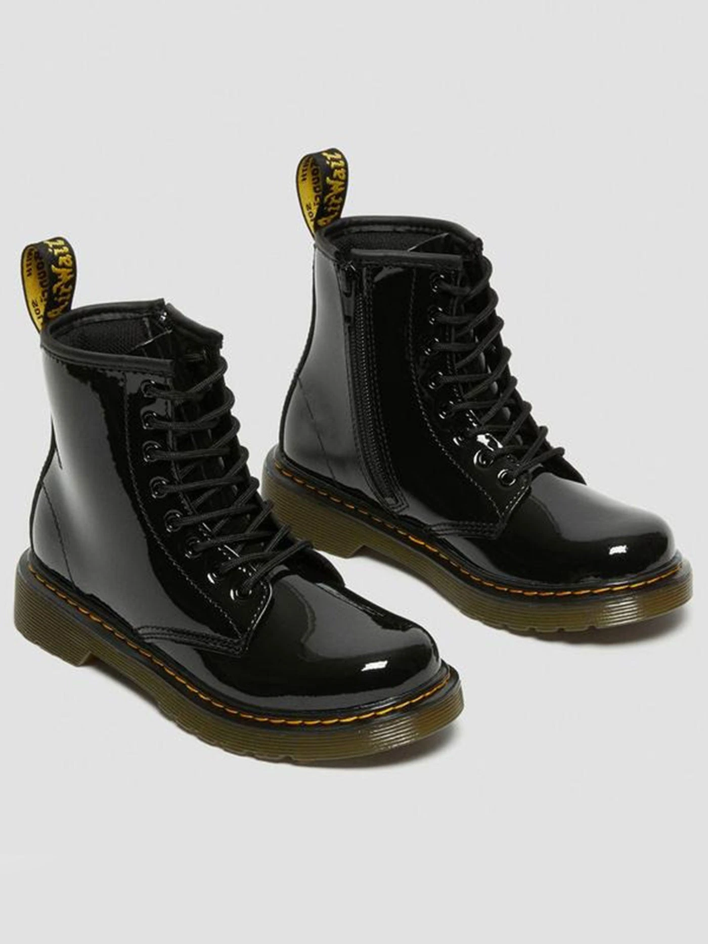 Dr. Martens 1460 Patent Lamper Black Boots (Kids)(Dr Martens 1460 Patent Lamper Black Boots Kids Co) 3 Dr. Martens 1460 Patent Lamper Black Boots (Kids)(Dr Martens 1460 Patent Lamper Black Boots Kids Co) - Image 3