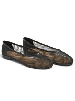 Steph Mesh Ballerina Shoes(Pieces Steph Mesh Ballerina Shoes Sp25) -ThinkEmpire Shop 17156839 Black 003
