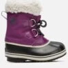 Yoot Pac Nylon WP Wild Iris/Dark Plum Winter Boots (Kids)(Sorel Yoot Pac Nylon Wp Wild Iris Dark Plum Winter Boots Kids Wt25)