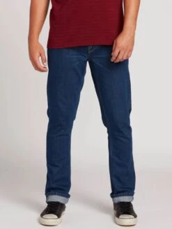 Vorta Slim Fit Jeans(Volcom Vorta Slim Fit Jeans Enzyme Dark Wash Co)