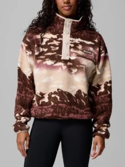 Helvetia II Printed Cropped 1/2 Snap Polar Vest(Columbia Helvetia Ii Printed Cropped 1 2 Snap Polar Vest Women Fa25) -ThinkEmpire Shop 2098501 256 f om