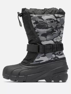 Flurry Print Black/Quarry Boots (Little Kids)(Sorel Flurry Print Black Quarry Boots Little Kid Wt25) -ThinkEmpire Shop 2114092 012 m