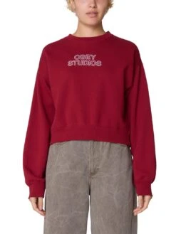 Studios Cropped Crewneck Sweatshirt(Obey Studios Cropped Crewneck Sweatshirt Women Fa25) -ThinkEmpire Shop 211600161 RHB 1