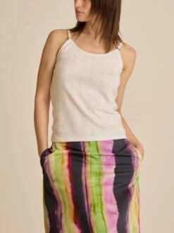 Rosaline Pointelle Tank Top(Obey Rosaline Pointelle Tank Top Women Su25) -ThinkEmpire Shop 234050150WHITE 2