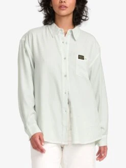 Showdown Long Sleeve Buttondown Shirt(Rvca Showdown Long Sleeve Buttondown Shirt Women Sp25)