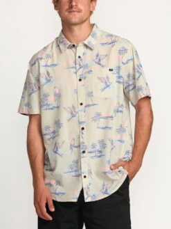 Sundays Short Sleeve Buttondown Shirt(Billabong Sundays Short Sleeve Buttondown Shirt Su25) -ThinkEmpire Shop 24A041505 CHI OM F