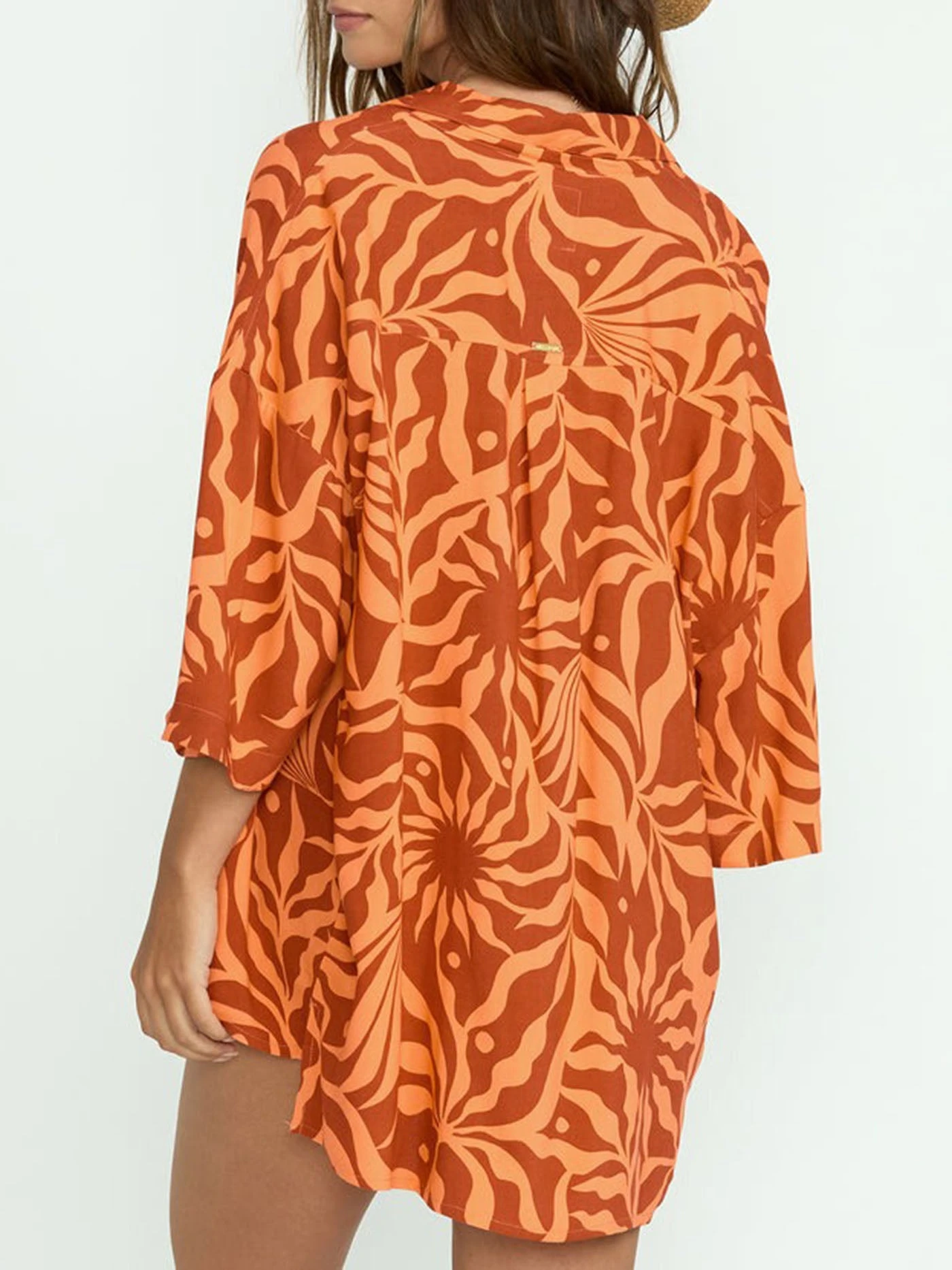 Beach Side Printed Short Sleeve Buttondown Shirt(Billabong Beach Side Printed Short Sleeve Buttondown Shirt Women Su25) 3 Beach Side Printed Short Sleeve Buttondown Shirt(Billabong Beach Side Printed Short Sleeve Buttondown Shirt Women Su25) - Image 3