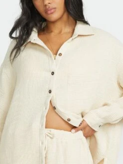 So Cozy Shacket Long Sleeve Buttondown Shirt(Billabong So Cozy Shacket Long Sleeve Buttondown Shirt Women Sp25) -ThinkEmpire Shop 24B051503 TEL0 OM 1