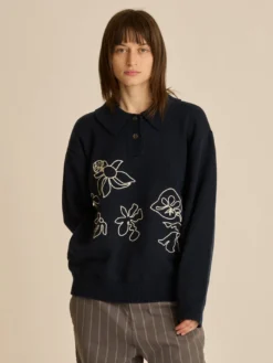 Bloom Polo Sweater(Obey Bloom Polo Sweater Women Sp25) -ThinkEmpire Shop 251010074