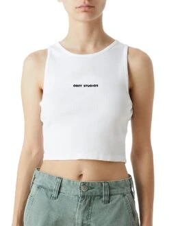 Obey Studios Mini Bold Tank Top(Obey Studios Mini Bold Tank Top Sp25) -ThinkEmpire Shop 263732639 WHT 1 1