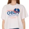 OBEY Records Sound Waves T-Shirt(Oeby Records Sound Waves T Shirt Women Sp25)