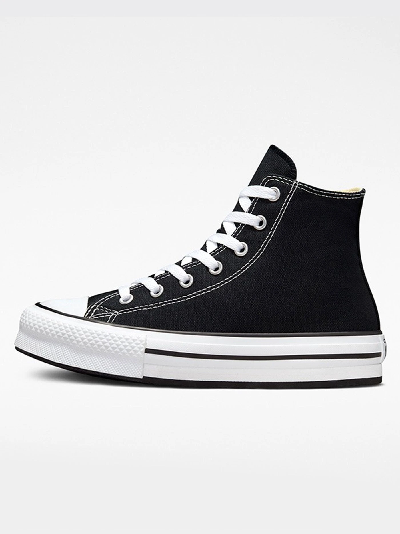 CTAS Platform Hi Black/White/Black Shoes (Kids)(Converse Ctas Platform Hi Black White Black Shoes Kids 202 Co 1) 2 CTAS Platform Hi Black/White/Black Shoes (Kids)(Converse Ctas Platform Hi Black White Black Shoes Kids 202 Co 1) - Image 2