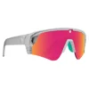 Monolith Speed Matte Silver/Gray Green Pink Mirror Sunglasses(Spy Monolith Speed Sunglasses Matte Silver Gray Green Pink)