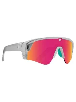 Monolith Speed Matte Silver/Gray Green Pink Mirror Sunglasses(Spy Monolith Speed Sunglasses Matte Silver Gray Green Pink)