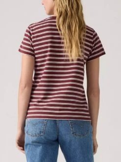 The Perfect Trudy Stripe Chocolate Truffle Cotton T-Shirt(Levis The Perfect Trudy Stripe Chocolate Truffle Cotton T Shirt Women Fa25) -ThinkEmpire Shop 391850377 back pdp