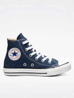 Classic Chuck Hi Navy Shoes (Kids)(Converse Classic Chuck Hi Navy Shoes Kids Co)