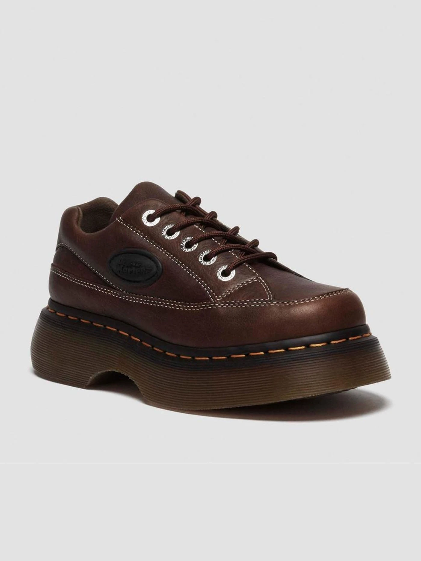 Dr. Martens Buzz 5-Eye Grizzly Leather Dark Brown Shoes(Dr Martens Buzz 5 Eye Grizzly Leather Dark Brown Shoes Women Sp25) 2 Dr. Martens Buzz 5-Eye Grizzly Leather Dark Brown Shoes(Dr Martens Buzz 5 Eye Grizzly Leather Dark Brown Shoes Women Sp25) - Image 2