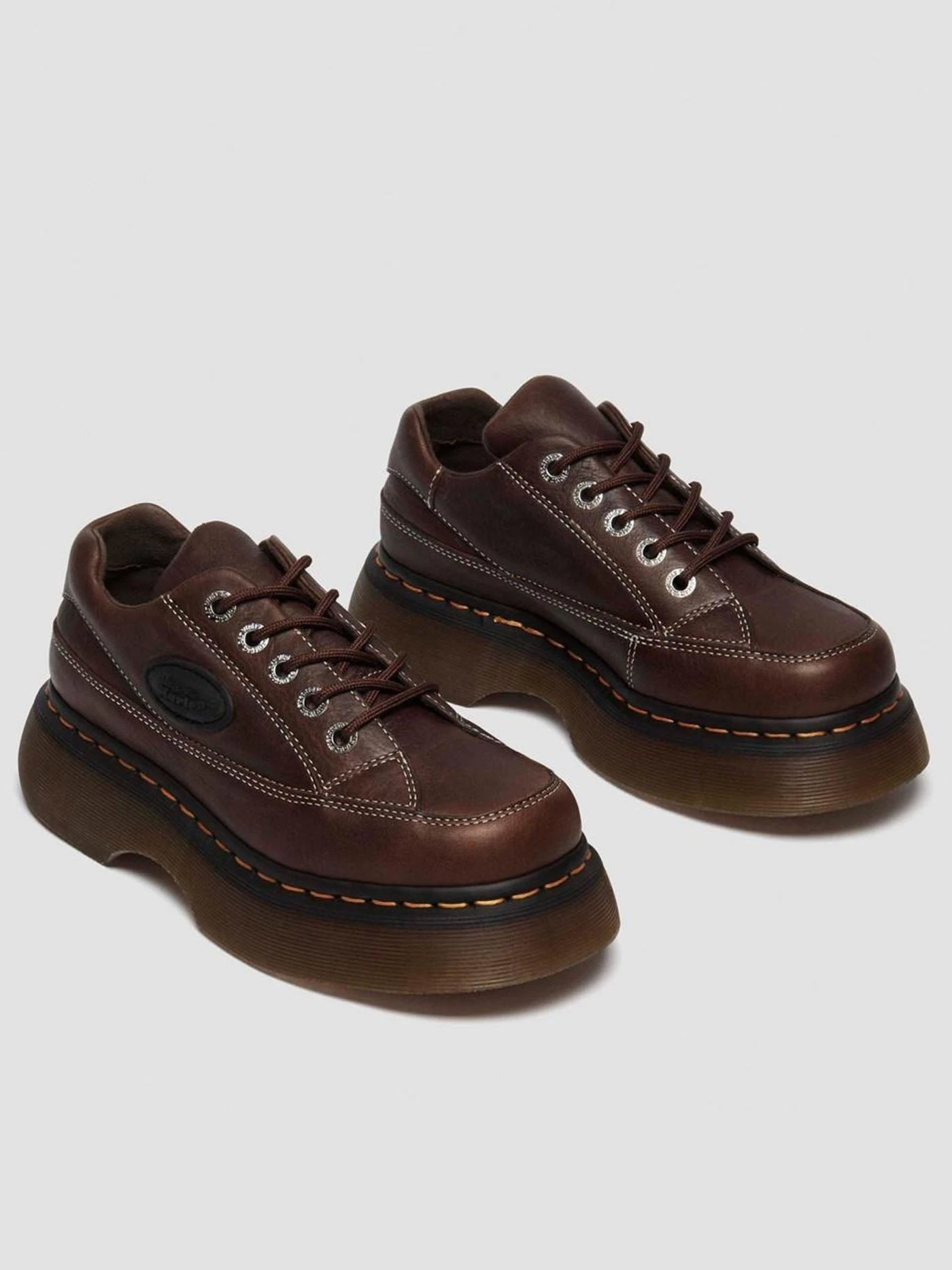 Dr. Martens Buzz 5-Eye Grizzly Leather Dark Brown Shoes(Dr Martens Buzz 5 Eye Grizzly Leather Dark Brown Shoes Women Sp25) 3 Dr. Martens Buzz 5-Eye Grizzly Leather Dark Brown Shoes(Dr Martens Buzz 5 Eye Grizzly Leather Dark Brown Shoes Women Sp25) - Image 3
