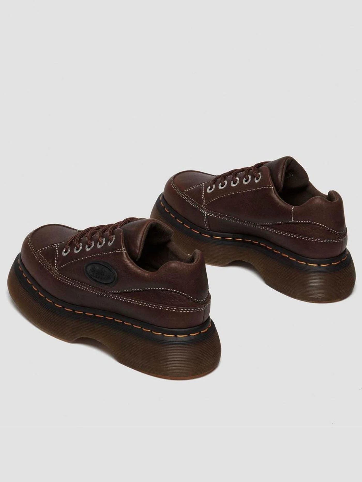 Dr. Martens Buzz 5-Eye Grizzly Leather Dark Brown Shoes(Dr Martens Buzz 5 Eye Grizzly Leather Dark Brown Shoes Women Sp25) 4 Dr. Martens Buzz 5-Eye Grizzly Leather Dark Brown Shoes(Dr Martens Buzz 5 Eye Grizzly Leather Dark Brown Shoes Women Sp25) - Image 4