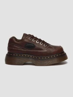 Dr. Martens Buzz 5-Eye Grizzly Leather Dark Brown Shoes(Dr Martens Buzz 5 Eye Grizzly Leather Dark Brown Shoes Women Sp25)