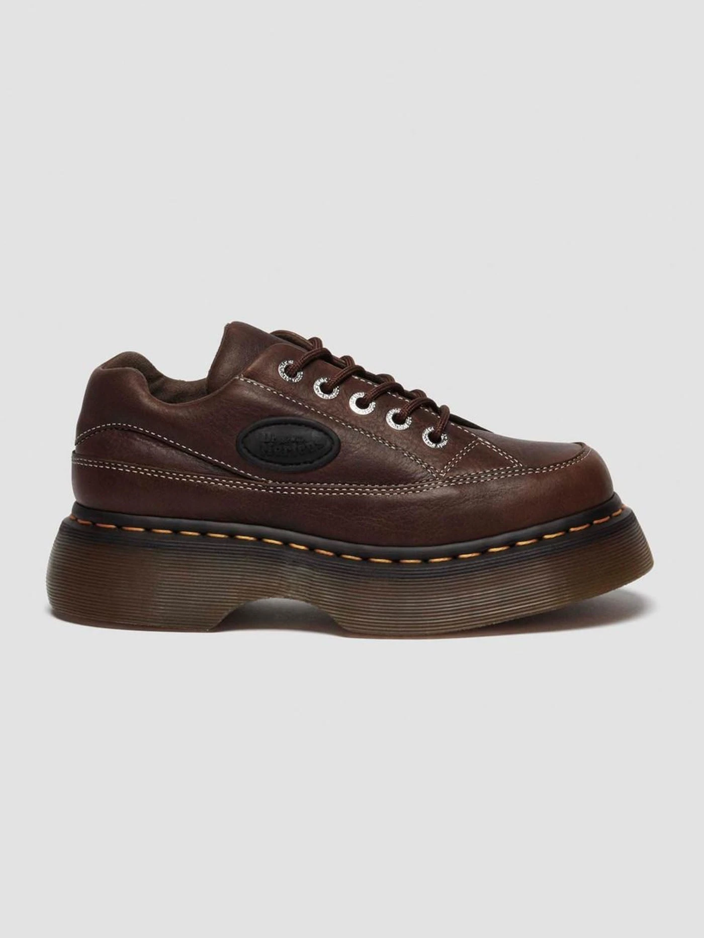 Dr. Martens Buzz 5-Eye Grizzly Leather Dark Brown Shoes(Dr Martens Buzz 5 Eye Grizzly Leather Dark Brown Shoes Women Sp25) 1 Dr. Martens Buzz 5-Eye Grizzly Leather Dark Brown Shoes(Dr Martens Buzz 5 Eye Grizzly Leather Dark Brown Shoes Women Sp25)