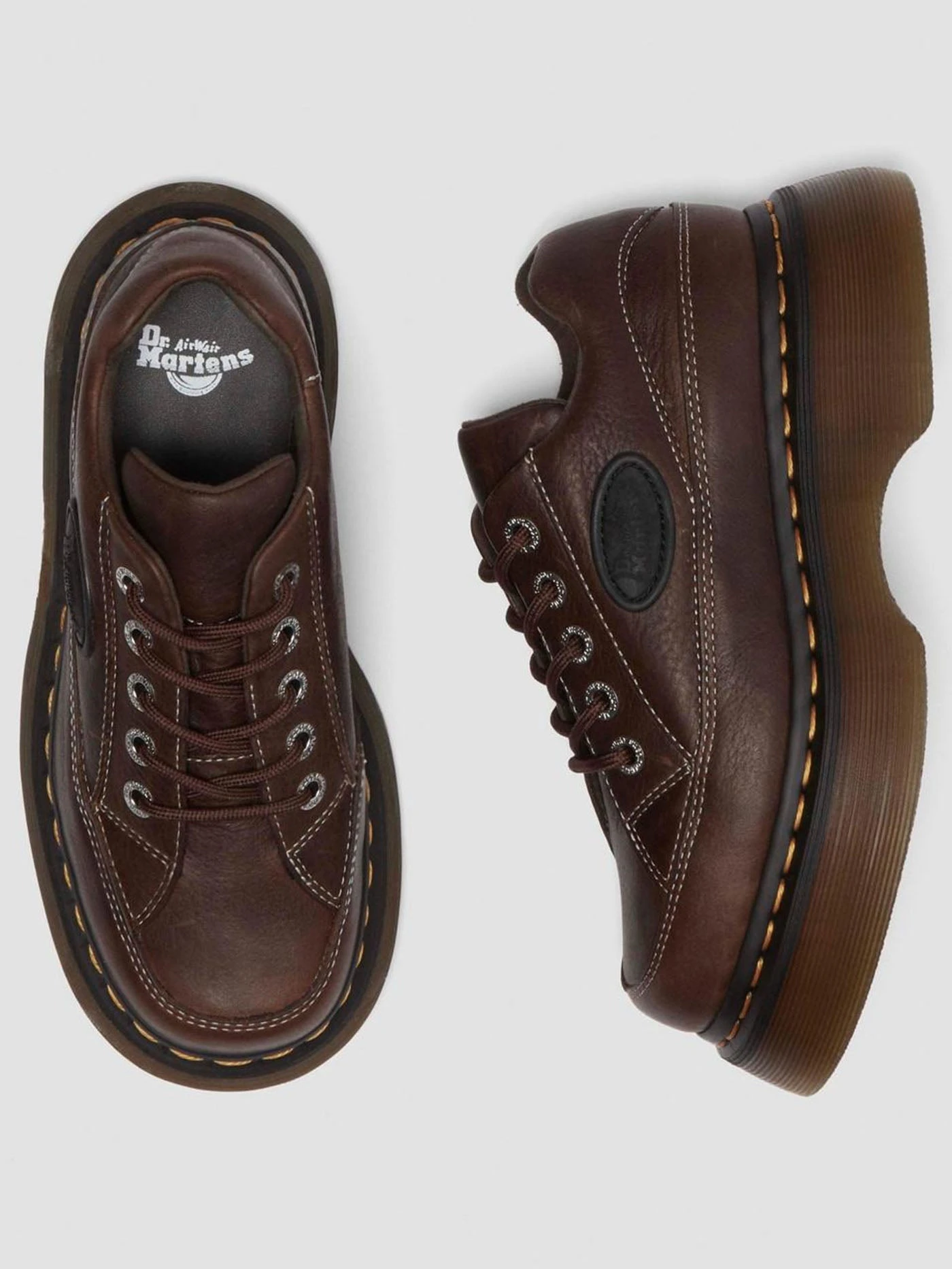Dr. Martens Buzz 5-Eye Grizzly Leather Dark Brown Shoes(Dr Martens Buzz 5 Eye Grizzly Leather Dark Brown Shoes Women Sp25) 5 Dr. Martens Buzz 5-Eye Grizzly Leather Dark Brown Shoes(Dr Martens Buzz 5 Eye Grizzly Leather Dark Brown Shoes Women Sp25) - Image 5