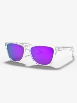Frogskins XS Clear Prizm Violet Polished Sunglasses (Kids)(Oakley Frogskins Xs Clear Prizm Violet Polished Sunglasses Kids)