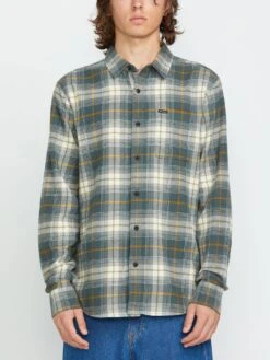 Caden Plaid Long Sleeve Buttondown Shirt(Volcom Caden Plaid Long Sleeve Buttndown Shirt Sp25)