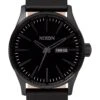 Sentry Leather All Black Watch(Nixon Sentry Leather All Black Watch 2024)