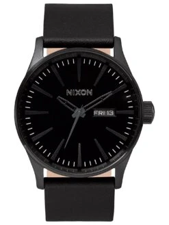 Sentry Leather All Black Watch(Nixon Sentry Leather All Black Watch 2024)
