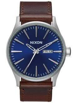 Sentry Leather Blue/Brown Watch(Nixon Sentry Leather Blue Brown Watch 2025)