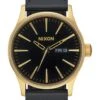 Sentry Leather Gold/Black Watch(Nixon Sentry Leather Gold Black Watch 2025)