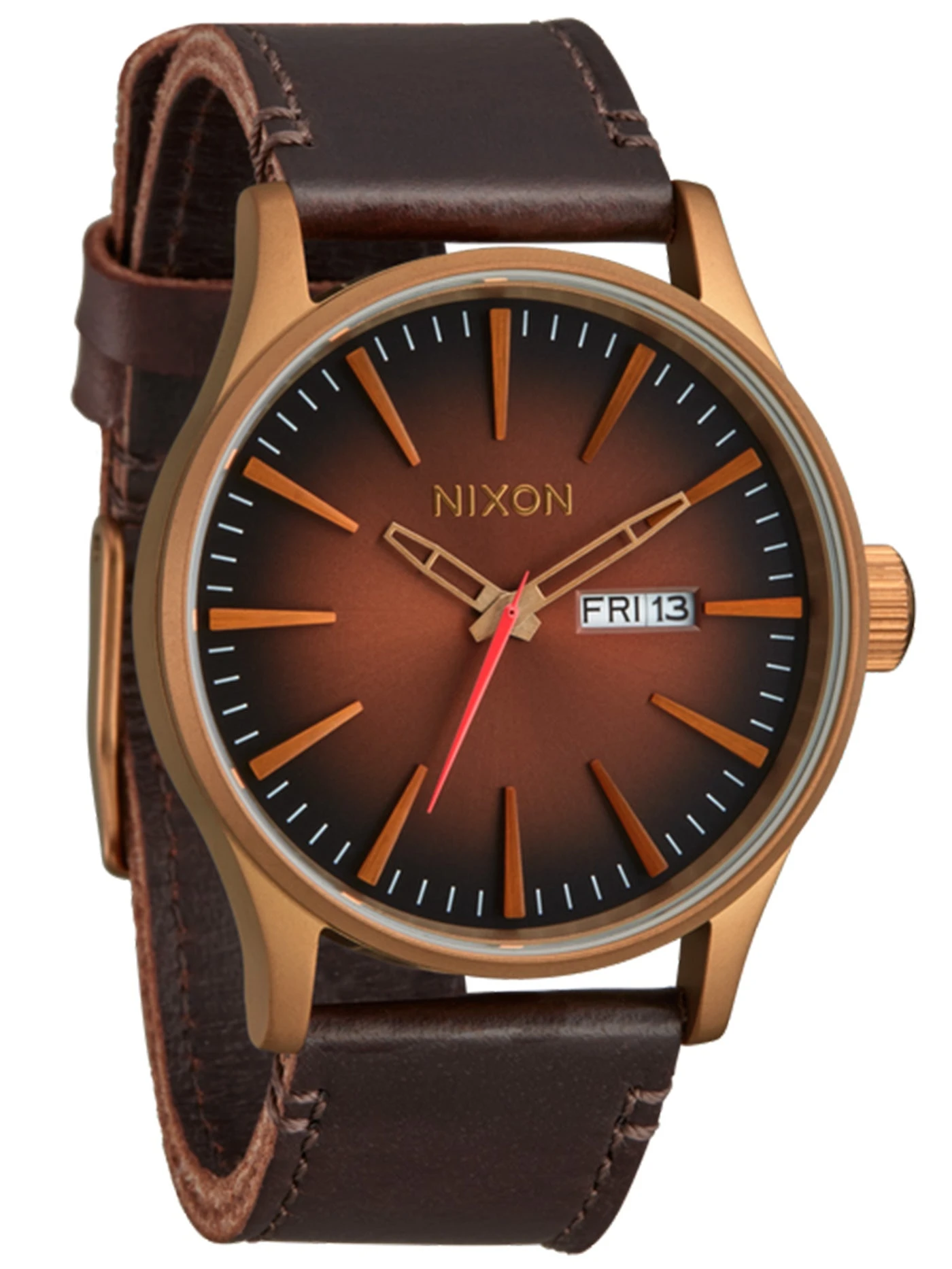 Sentry Leather Bronze/Black Watch(Nixon Sentry Leather Bronze Black Watch 2025) 2 Sentry Leather Bronze/Black Watch(Nixon Sentry Leather Bronze Black Watch 2025) - Image 2