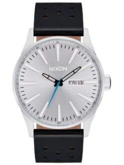 Sentry Leather Chrome/Silver Sunray/Black Watch(Nixon Sentry Leather Chrome Silver Sunray Black Watch 2024)