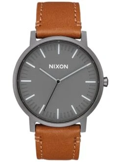 Porter Leather Gunmetal/Charcoal/Taupe Watch(Nixon Porter Leather Gunmetal Charcoal Taupe Watch 2025)